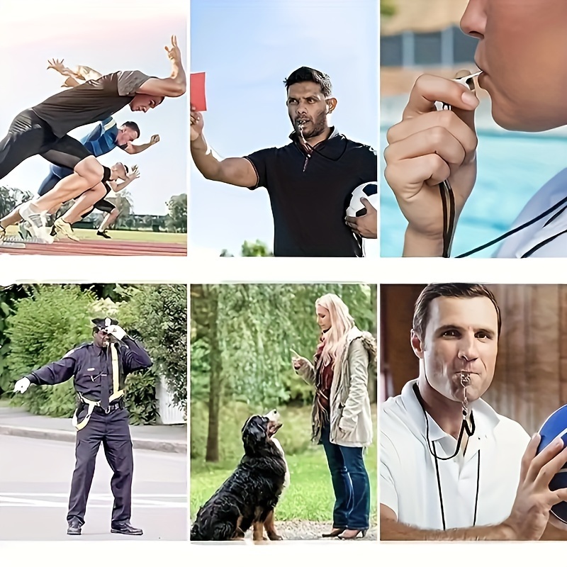 1/10 個のステンレス鋼金属ホイッスル、プロサッカーバスケットボールスポーツ審判トレーニングホイッスル