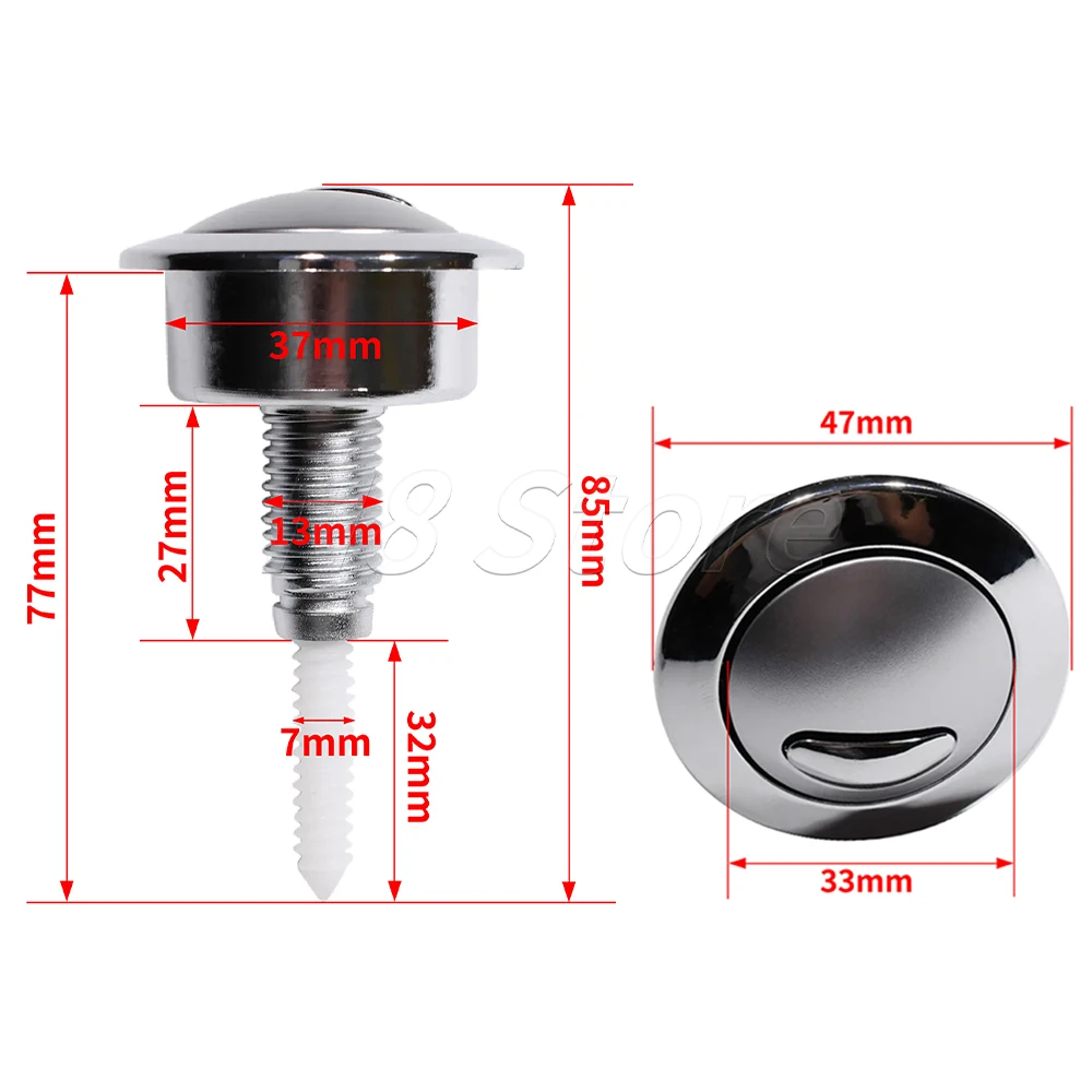 Para Twyford CF1002CP botón de inodoro de doble descarga para Siamp Optima 49 cisterna de inodoro botón de descarga doble