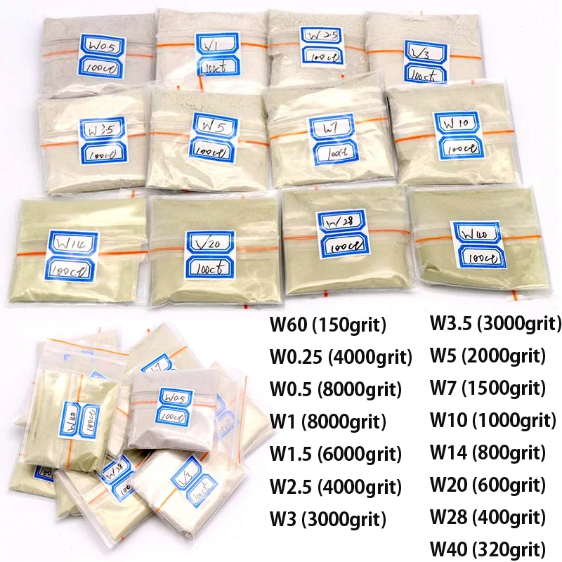 20g W0.25 to W60 Polishing Powder Diamondes Micron Powder Polishing Tools For Gemstones Jade Ceramics Carbide