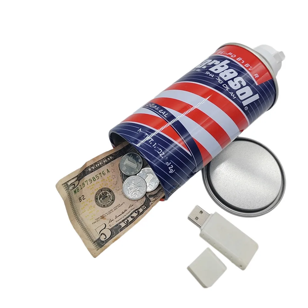 Caixa de dinheiro secreta de armazenamento oculto para viagens jóias anel de dinheiro relógio stash recipiente cofre metal à prova dwaterproof água