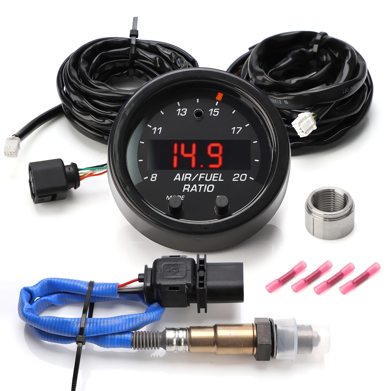 30-0300 X-Series Wideband O2 Sensor Kit UEGO AFR LSU 4.9 Sensor de oxigênio para carro Medidor de relação de combustível 0258017025 30-4110 banda larga africana