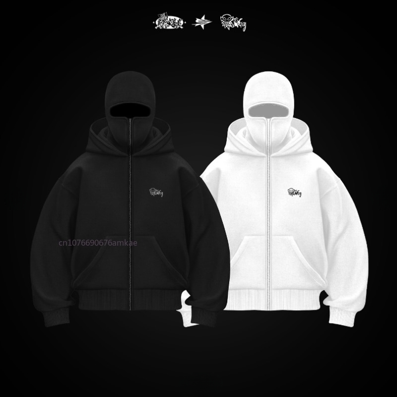 Sudadera con capucha gruesa de Color sólido con cremallera para hombre y mujer, cárdigan deportivo con modelos de explosión roja Ins Net, chaqueta holgada de ocio para parejas de invierno