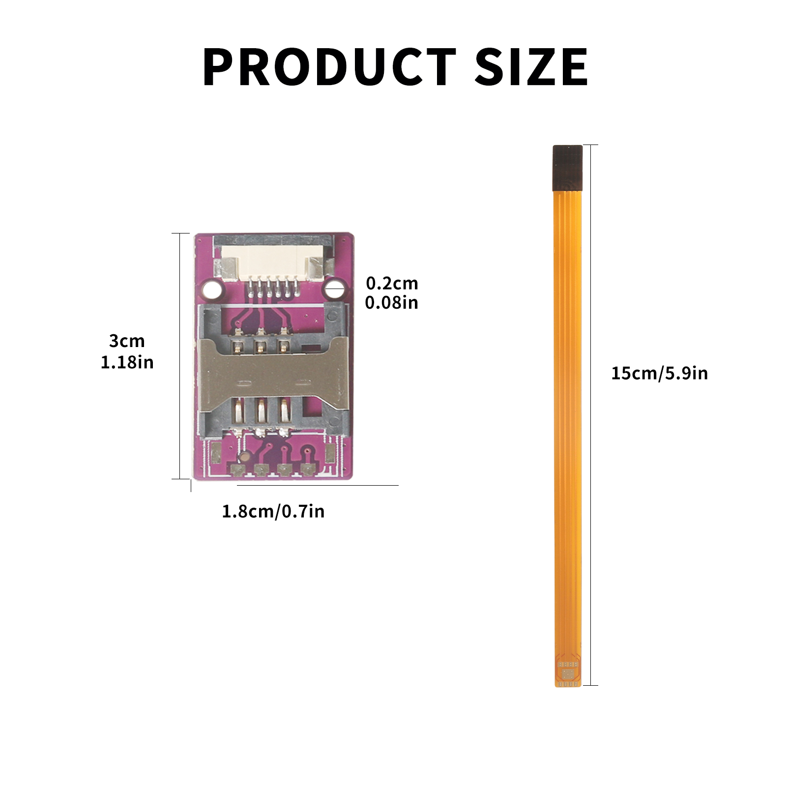 ミニカードアダプタープレートへのesimケーブル,esimラボでテスト済み,5 * 6mmチップには溶接が必要