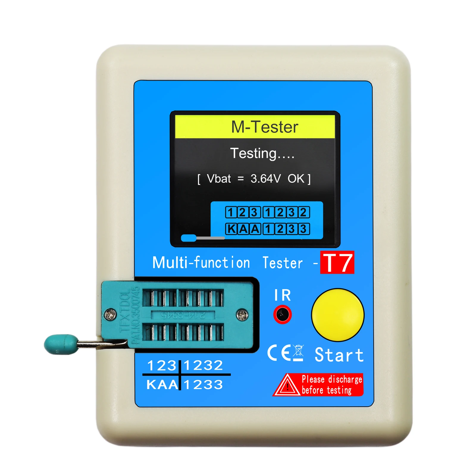 LCR-T7 ใหม่เครื่องทดสอบทรานซิสเตอร์ TFT Diode Triode Capacitance Meter LCR ESR Meter NPN PNP MOSFET IR เครื่องทดสอบมัลติฟังก์ชั่นมัลติมิเตอร์