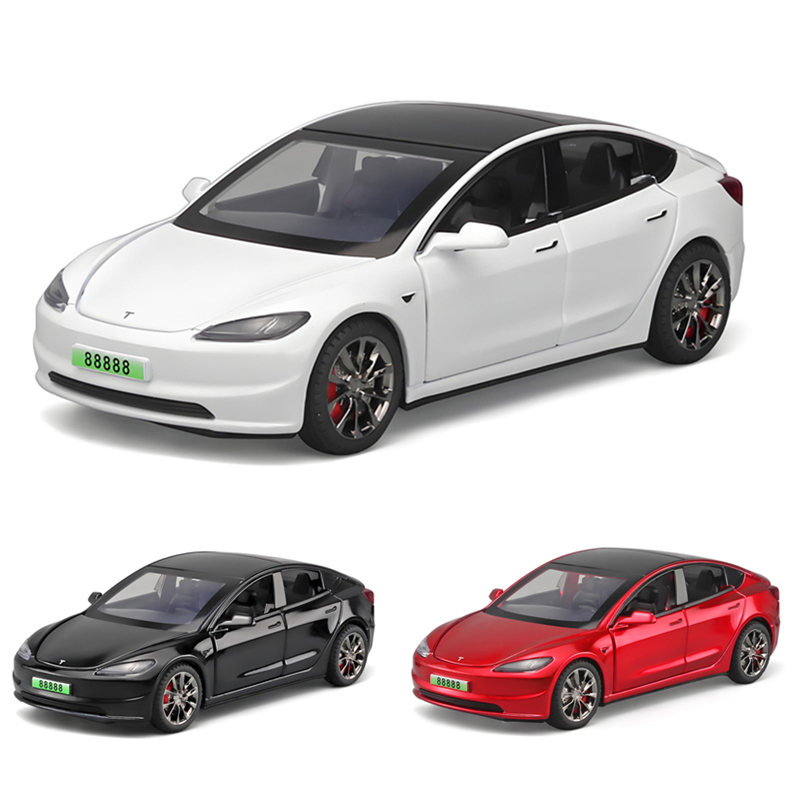 Modelo de coche de aleación 1:32 2024, vehículos de Metal fundido a presión, modelo de coche de alta simulación, colección de sonido y luz, juguete para regalo para niños