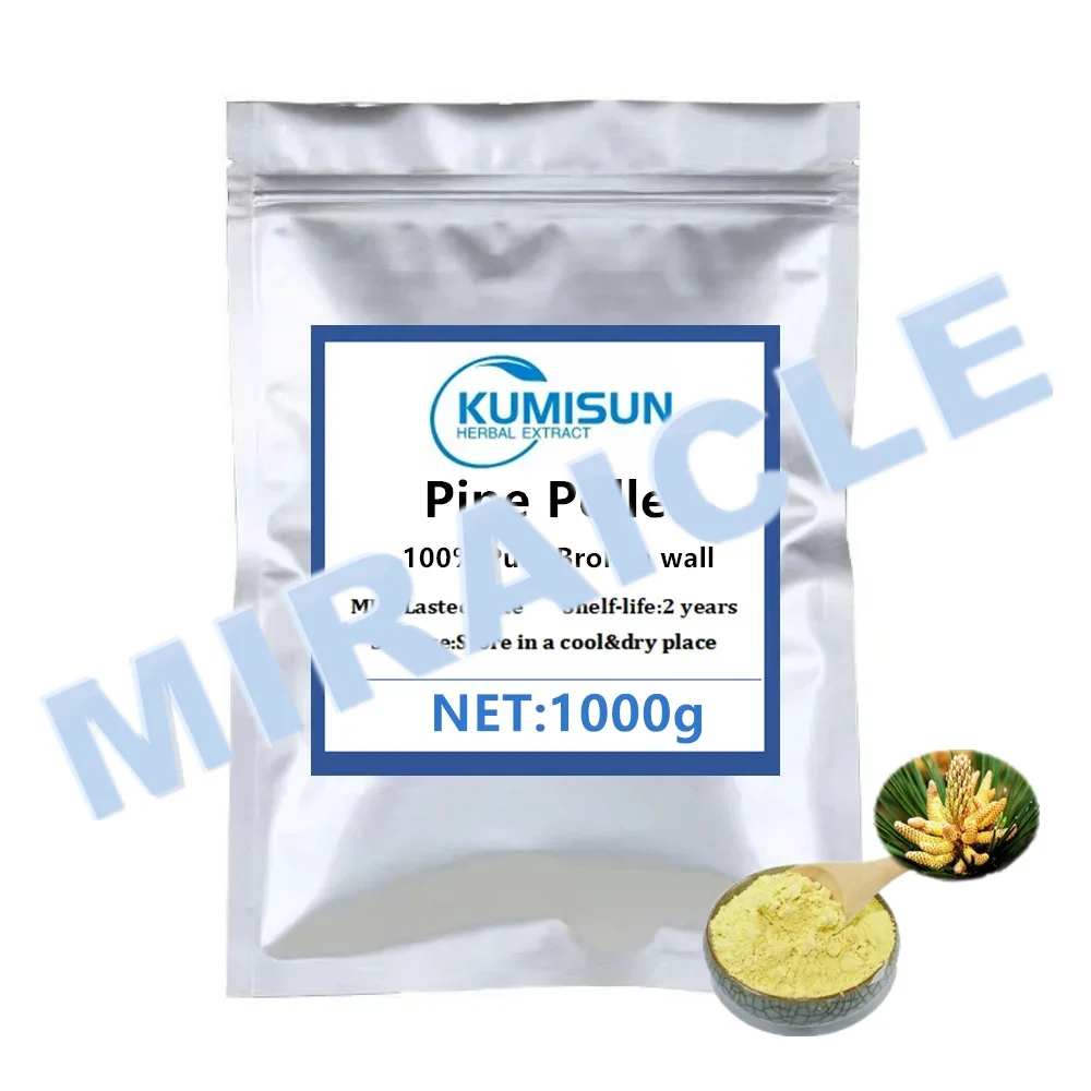 Customized Natural Pine Pollen Powder,Broken Wall Pine Polen Double Deck Plastic Bag for Global Distributors