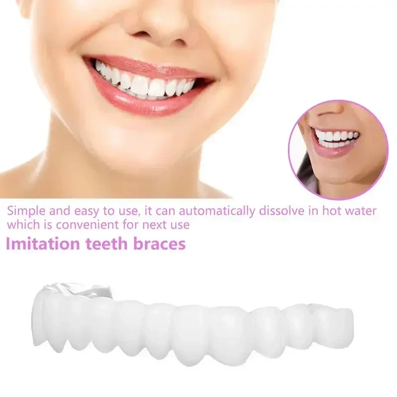 Perfect Fit ฟันไวท์เทนนิ่งฟันปลอมฝาครอบ Snap บนซิลิโคน Smile Veneers ฟันด้านบนเครื่องมือความงามเครื่องสําอางฟันจัดส่งฟรี