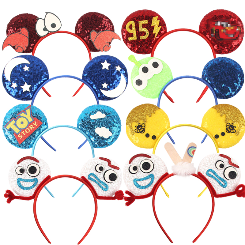 2024 Disney Festival Partyคอสเพลย์แผ่นหูHeadband 3.3 "หูGlitter HairbandสําหรับชายหญิงDIYการ์ตูนอุปกรณ์เสริมผม