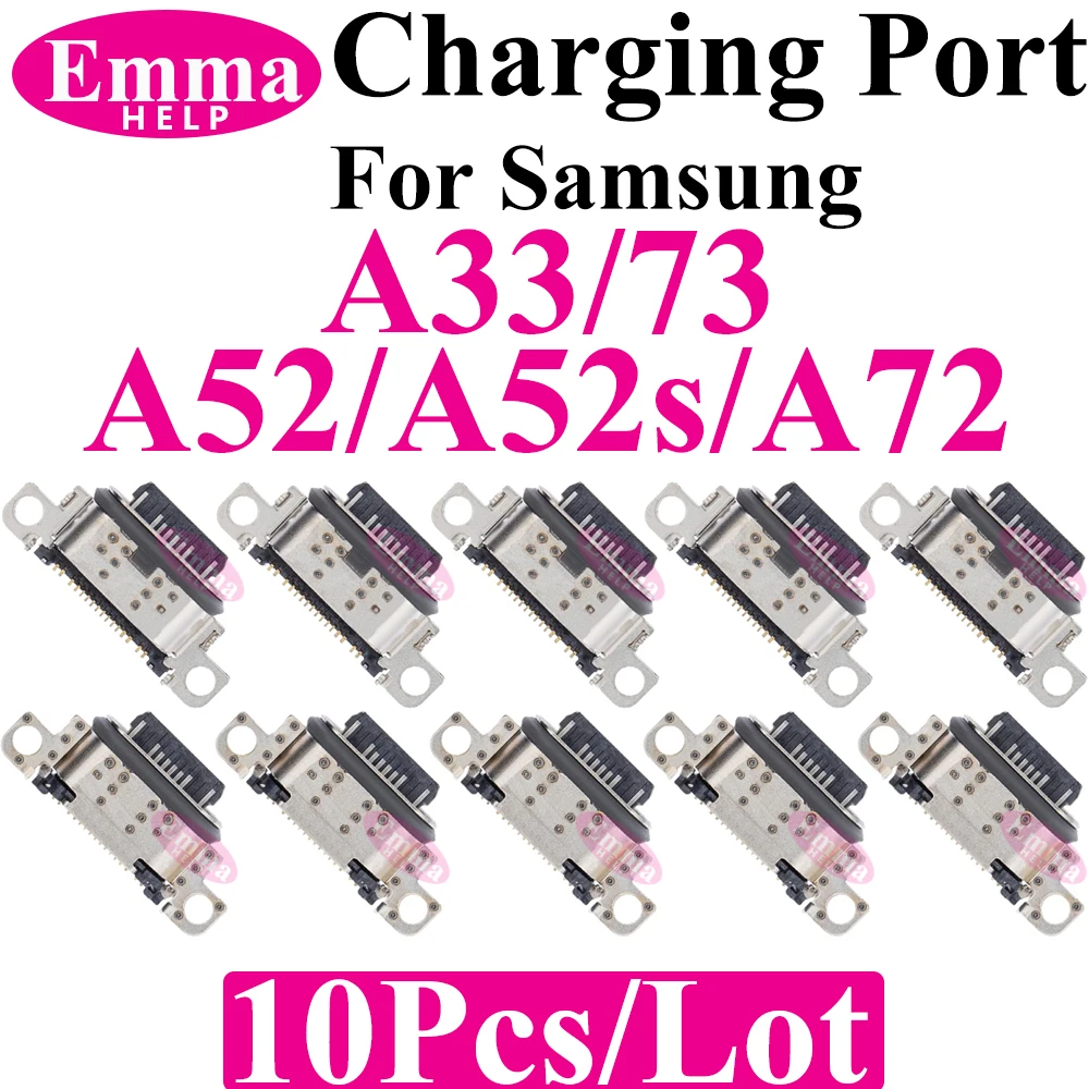 10 шт. USB-зарядное устройство, порт для зарядки, док-станция, оригинальный для Samsung A52 A72 A53 A35 A55 A33 A32 A23 A13 A34 A25 A52s A04 A05 A15