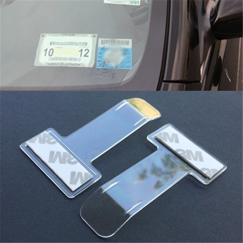 Individuelles Logo Kunststoff Auto Styling Parkplatz Ticket Halter Auto Verschluss Kartenhalter Montage Verschluss Organizer Windschutzscheibe Aufkleber