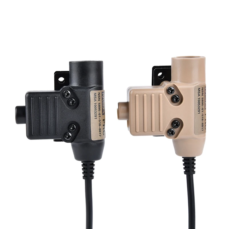 Militar u94 ptt baofeng tático fone de ouvido ptt para earmor comtact fone de ouvido caça u94ptt caber kenwood motorola plug