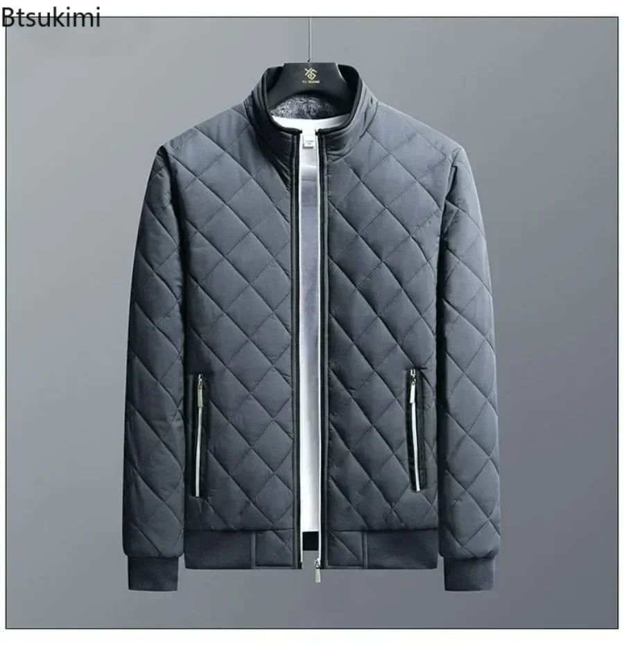 2025 Men's Thick Warm Bomber Jacket Coats Autumn Winter Fleece Lined Casual Jacket for Men Slim Fit Winter Clothing Parkas 5XL