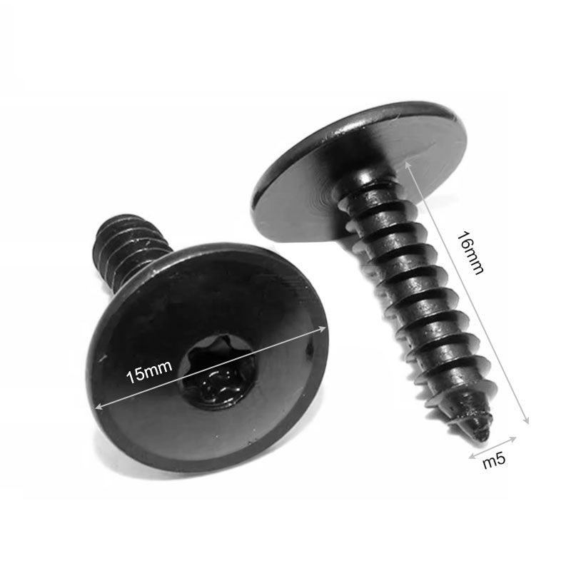 20 ピース/セット車のフェンダー金属セルフタッピングネジ M5X16 T25 黒梅内穴 VW アウディ自動車シャーシボルト
