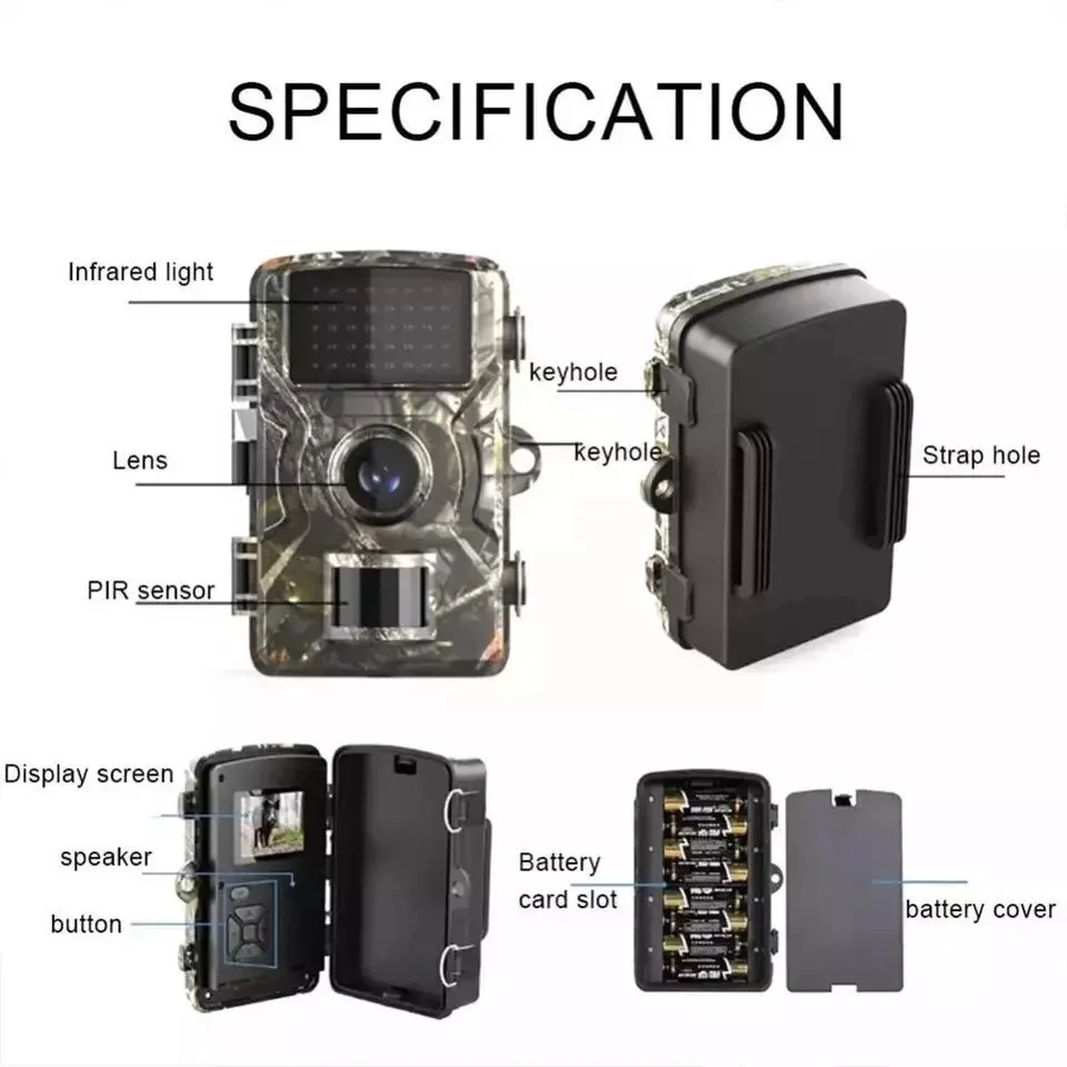 กล้องล่าสัตว์ Trail 16MP 1080P 940nm อินฟราเรด Night Vision Motion เปิดใช้งาน Trigger Security CAM สัตว์ป่ากลางแจ้งภาพกับดัก