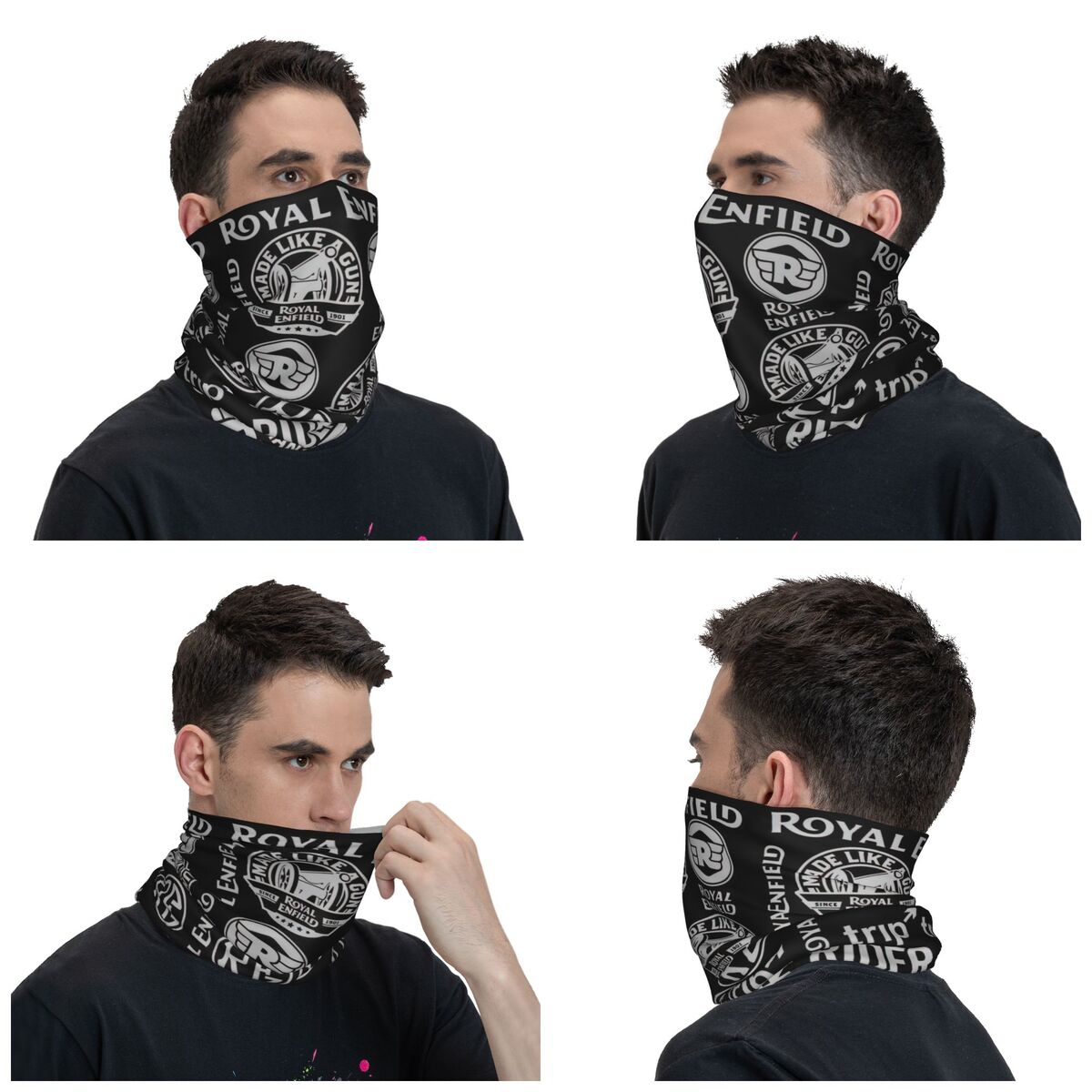 Enfields-Pañuelo para Motor de motocicleta, cubierta para el cuello, bufanda estampada para carreras, diadema multiusos, pesca, Unisex, transpirable para adultos