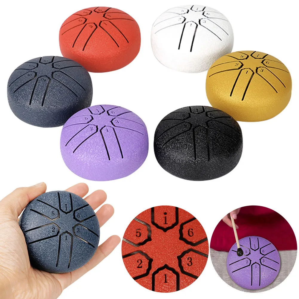 3 นิ้ว 6 หมายเหตุฝนกลองสําหรับฝนภายนอกกลองเครื่องดนตรี MINI Handpan กลองกลางแจ้ง Rain กลองสําหรับโยคะสมาธิที่ไม่ซ้ํากันของขวัญ