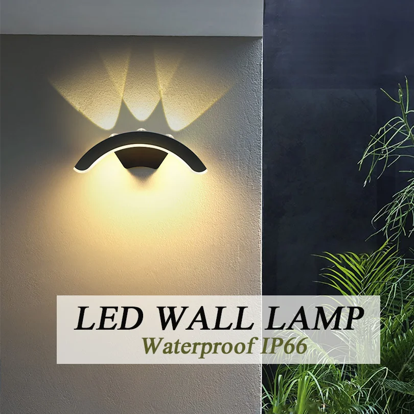 À prova dip66 água ip66 luz de parede ao ar livre 10w conduziu a lâmpada arandela varanda decoração do jardim lâmpada iluminação ac110v 220v