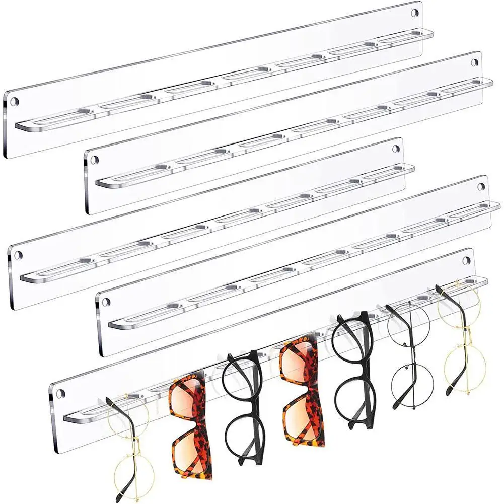 Acrylic Glasses Storage Rack Wall Mounted Glasses Rack County Mounted Display Rack Transparent Glasses Rack