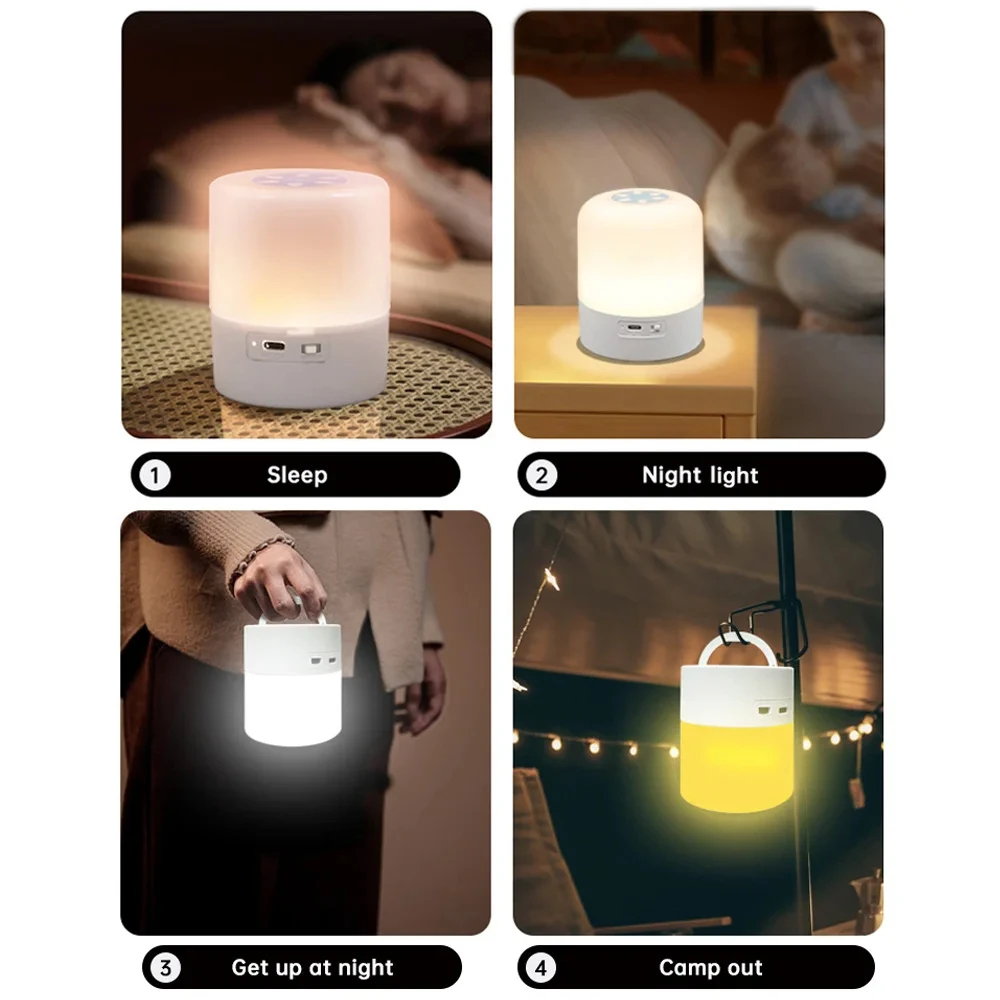 Tocca la luce notturna Tre tipi di regolazione del tocco leggero L'irradiazione della luce morbida ti consentono di dormire comodamente