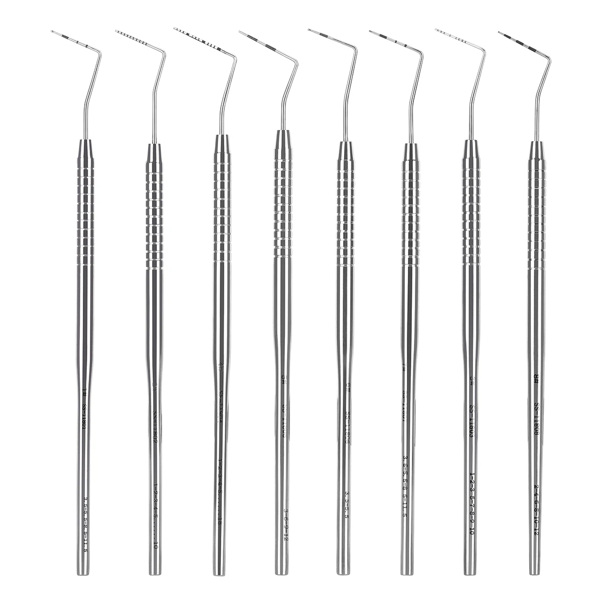 1PC Dental Parodontale Sonde mit Skala Edelstahl Instrument Werkzeug Endodontie Ausrüstung Sonde 1/2/3/4/5/6/7/8 #   Länge 16 cm