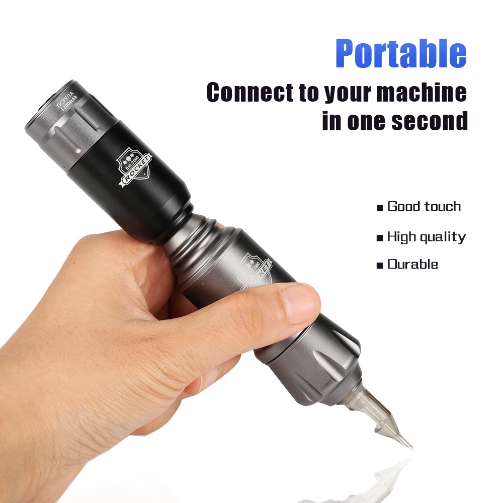 ミニワイヤレス電源ロケットロータリータトゥーマシンペン RCA コネクタタイプ C 充電式ポータブルタトゥーバッテリーパック