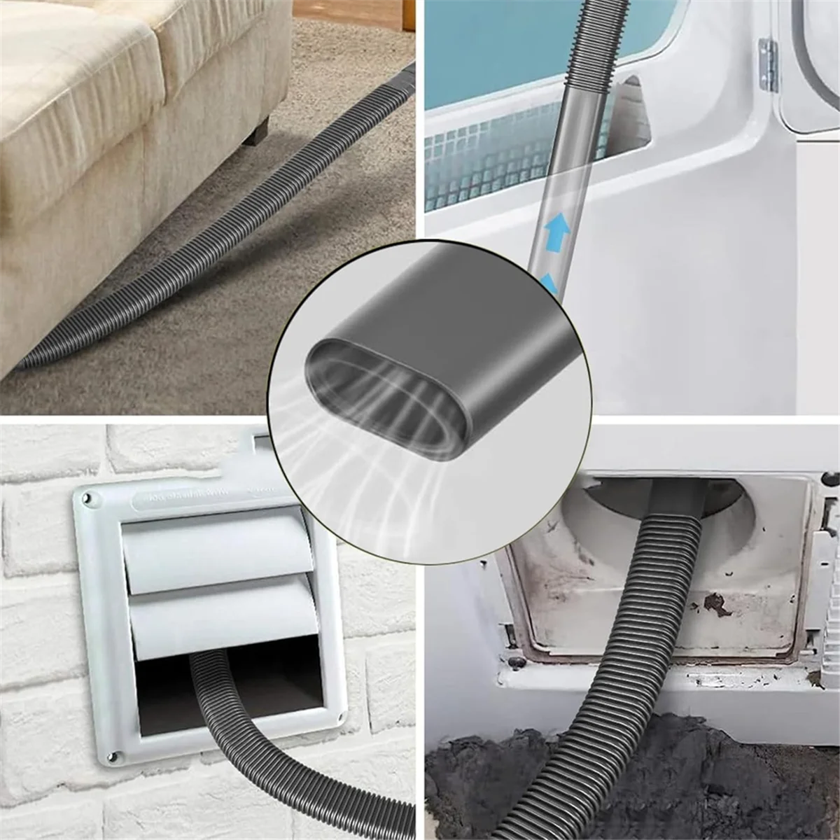 Dryer Vent Cleaner Kit Hose Attachment for Dyson V6 DC35 DC44 DC45 DC48 DC52 DC58 DC59 DC62 Cordless Vacuum Crevice Tool