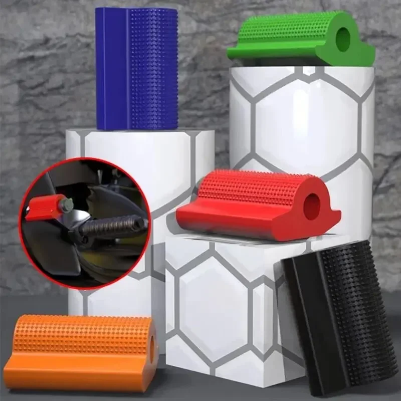 Palanca de cambio de marchas Universal para motocicleta, cubierta de goma para Pedal, clavija de pie antideslizante, accesorios de Gel para Honda Kawasaki Yamaha