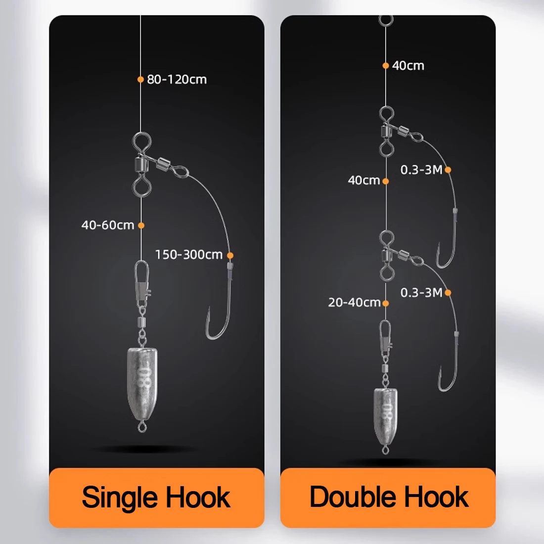 FishTrip-conector giratorio de 3 vías, junta triangular, conector giratorio de tres vías, accesorios de pesca de bagre para rebote inferior