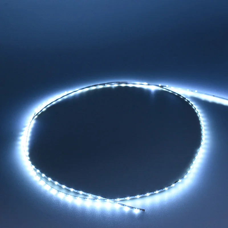 DIY 라이트 벨트 수제 야간 비행 모델 DIY 라이트 벨트 뒷면 접착제 3V 초강력 1.5MM 초미세 소프트 Led 라이트 바 1 미터