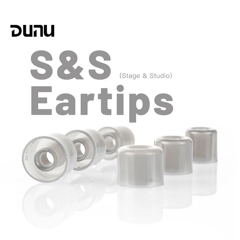Силиконовые насадки для ушей DUNU S&S Stage&Studio, диаметр насадки от 4 до 5,5 мм, 3 пары