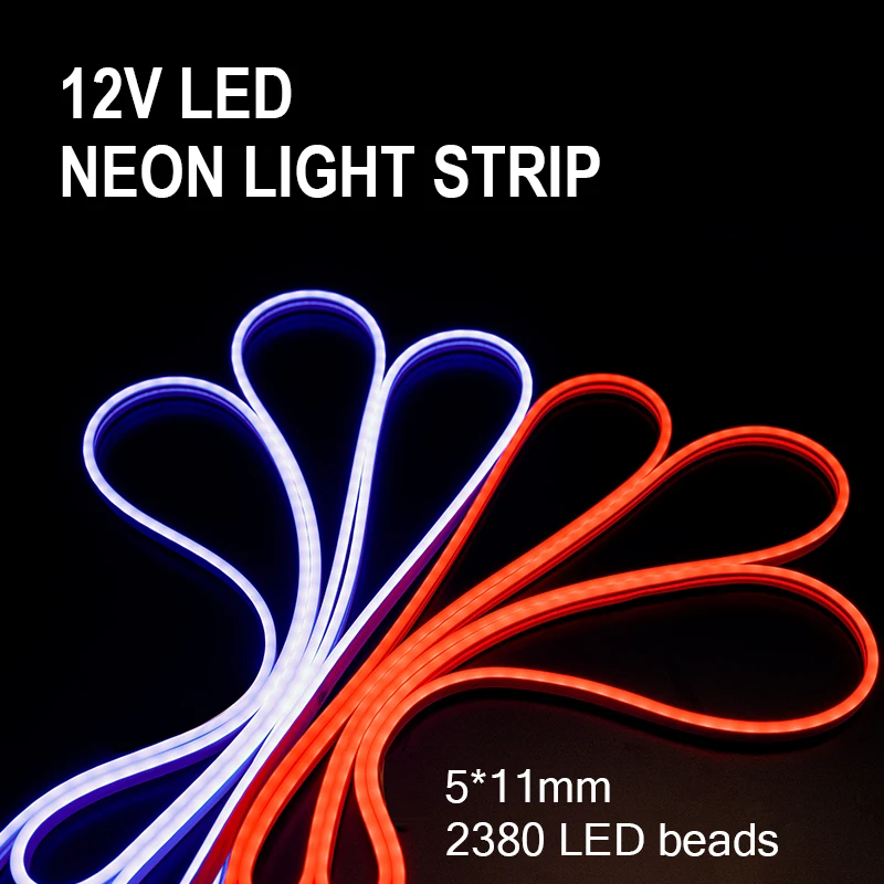 5M ความสว่างสูง LED รถตกแต่งภายใน-ยืดหยุ่น EL สายไฟนีออน DIY ติดตั้ง Multi-สี Ambient โคมไฟ