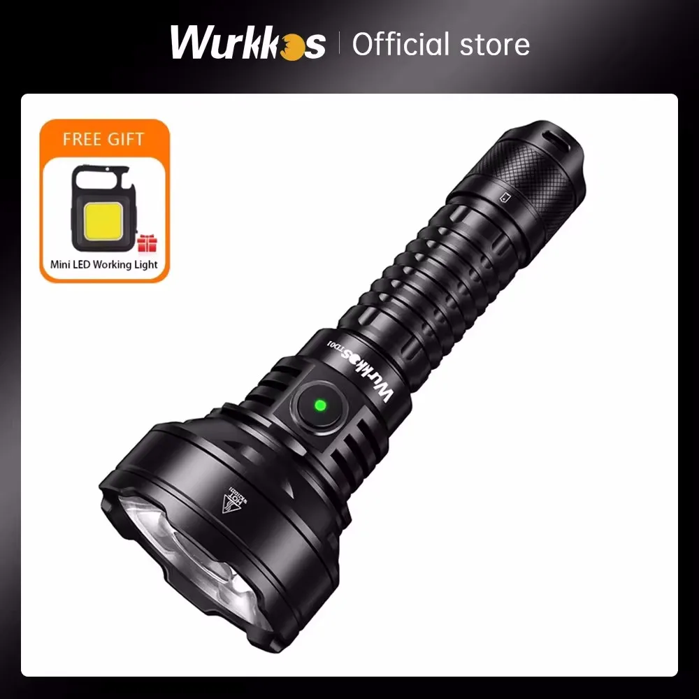 Wurkkos td01 1039 wiederauf ladbare taktische taschenlampe führte USB-C 2200lm fackel pmma objektiv werfen m ipx8 wasserdicht edc heck schalter