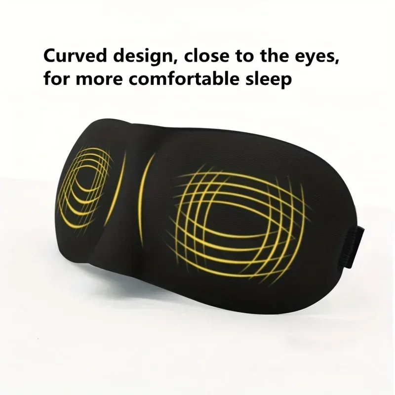 Máscara de ojos opaca suave 3D para dormir, cómoda cubierta acolchada para sombra de ojos, ayuda para relajarse en viajes para hombres y mujeres