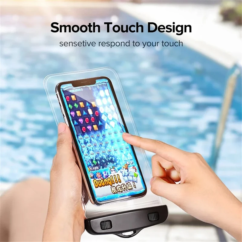 กรณีโทรศัพท์กันน้ําว่ายน้ํากระเป๋ากันน้ํา Universal ใต้น้ําโทรศัพท์ Protector กระเป๋า PV สําหรับ iPhone 15 14 13 PRO MAX