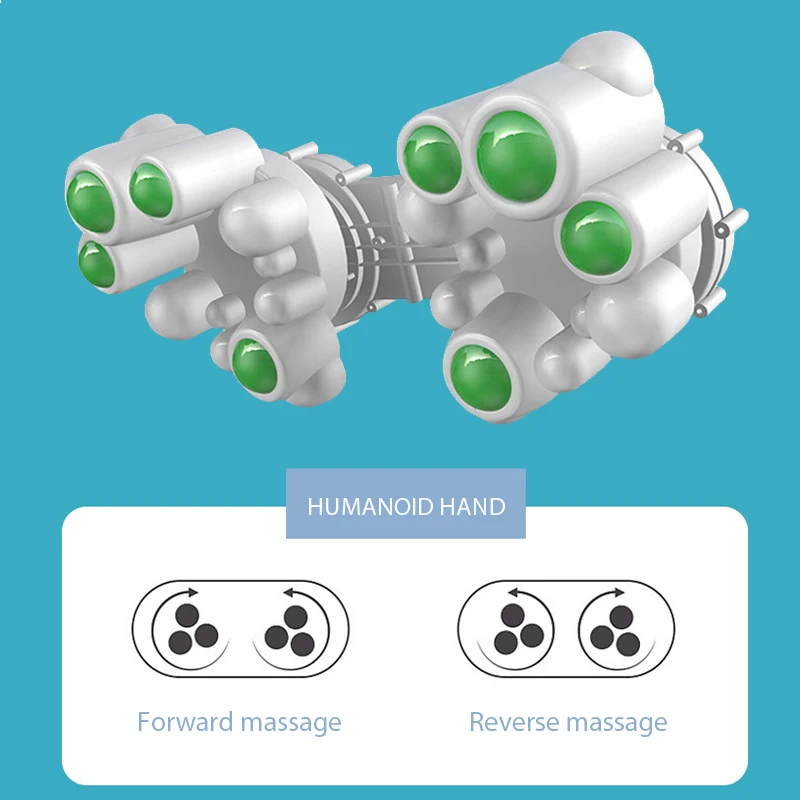 Massageador multifuncional de pescoço e ombros, uma ferramenta doméstica para amassar pescoço e costas com 6 funções de massagem com compressa quente ajustável