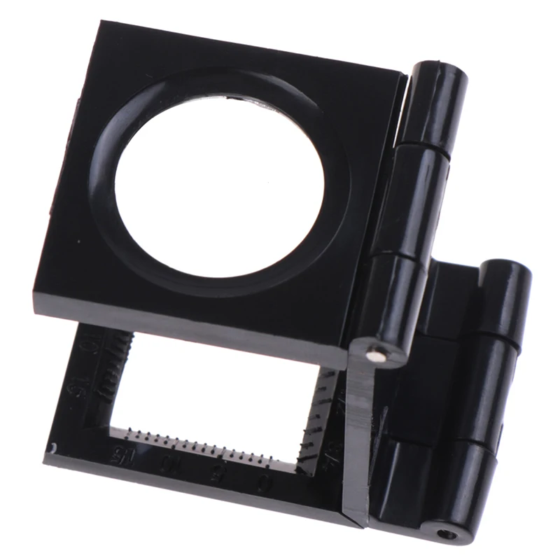 8X 22mm Microscope Folding Magnifier Stand Loupe With Scale For Textile Optical Foldable Magnifying Glass Tool