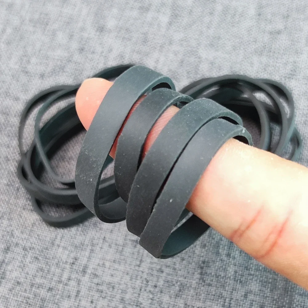 100 pezzi grandi elastici neri anello di gomma resistente elastico robusto elastico in gomma per ufficio casa imballaggio fornitura cravatta in gomma