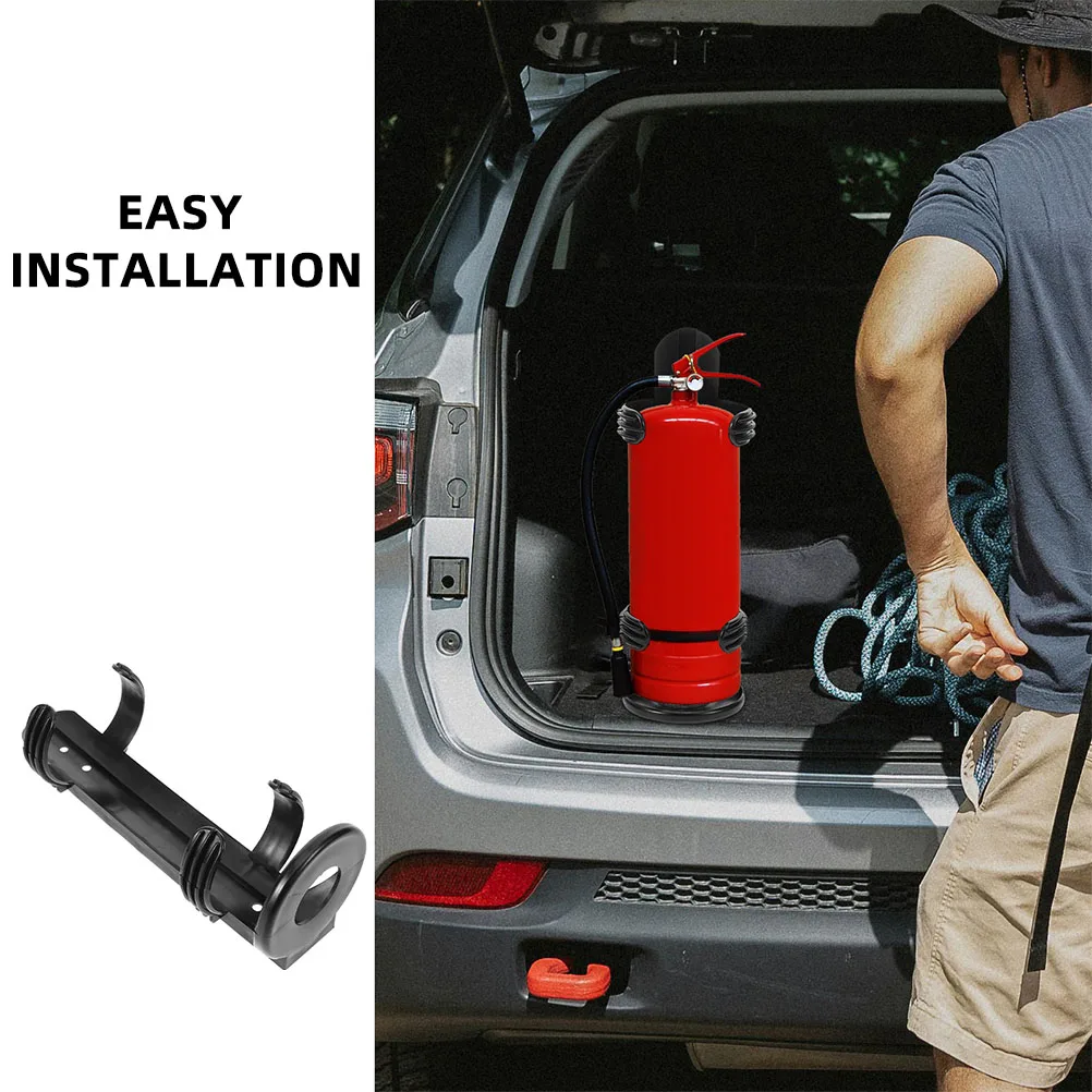 2pcs Fire Extinguisher Bracket Black Plastic Car Vehicle Boat Mounting Holder Trunk Durable Easy Installation Versatile Fire