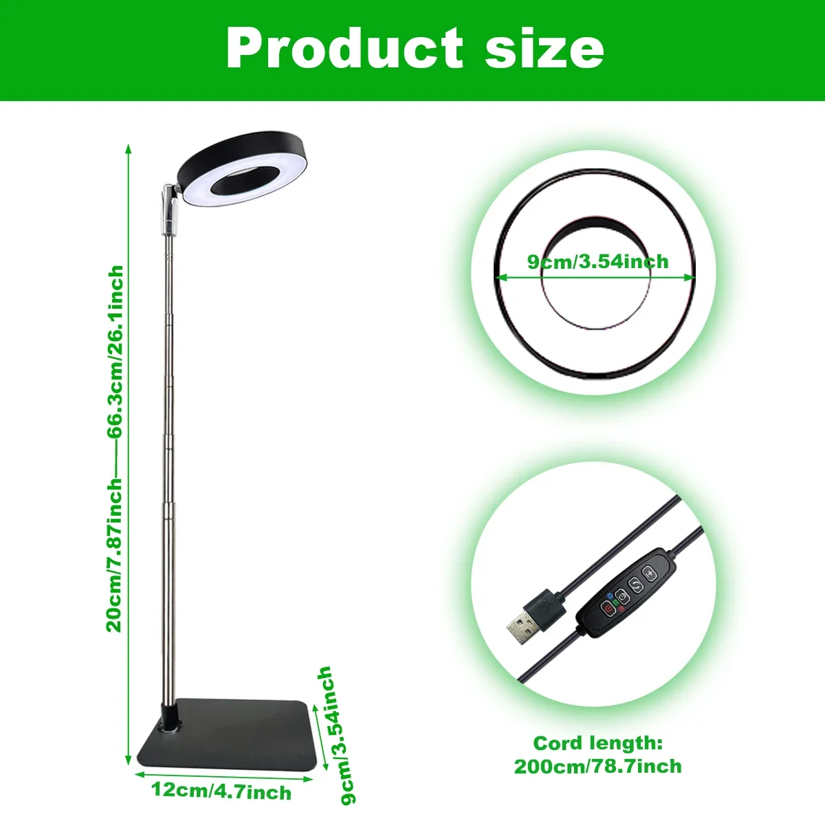 Três cores com base de luz de planta espectro completo LED luz de crescimento de plantas internas 3/9/12 altura de temporização ajustável 10 níveis de escurecimento