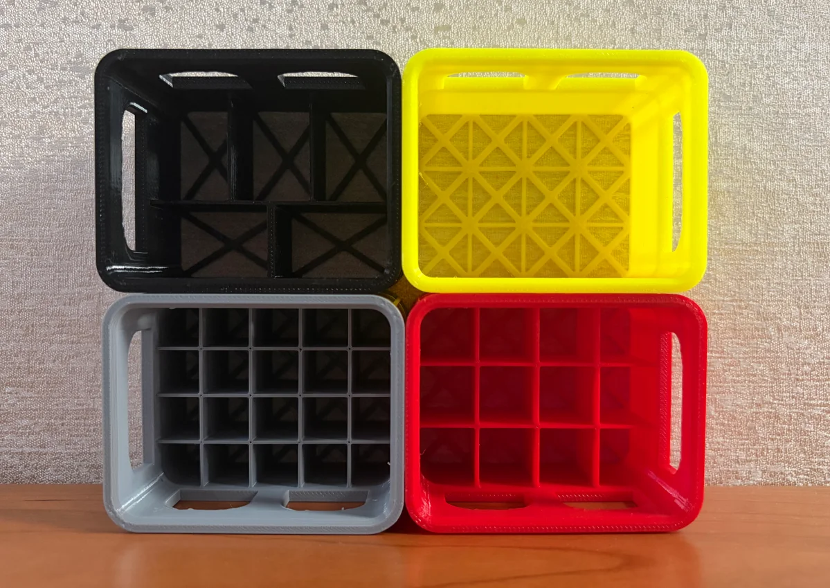 3D Printed Battery Storage Box DIY Beer Crate No. 5 Aa No. 7 Aaa 9V Battery Stackable Storage Basket Storage Box