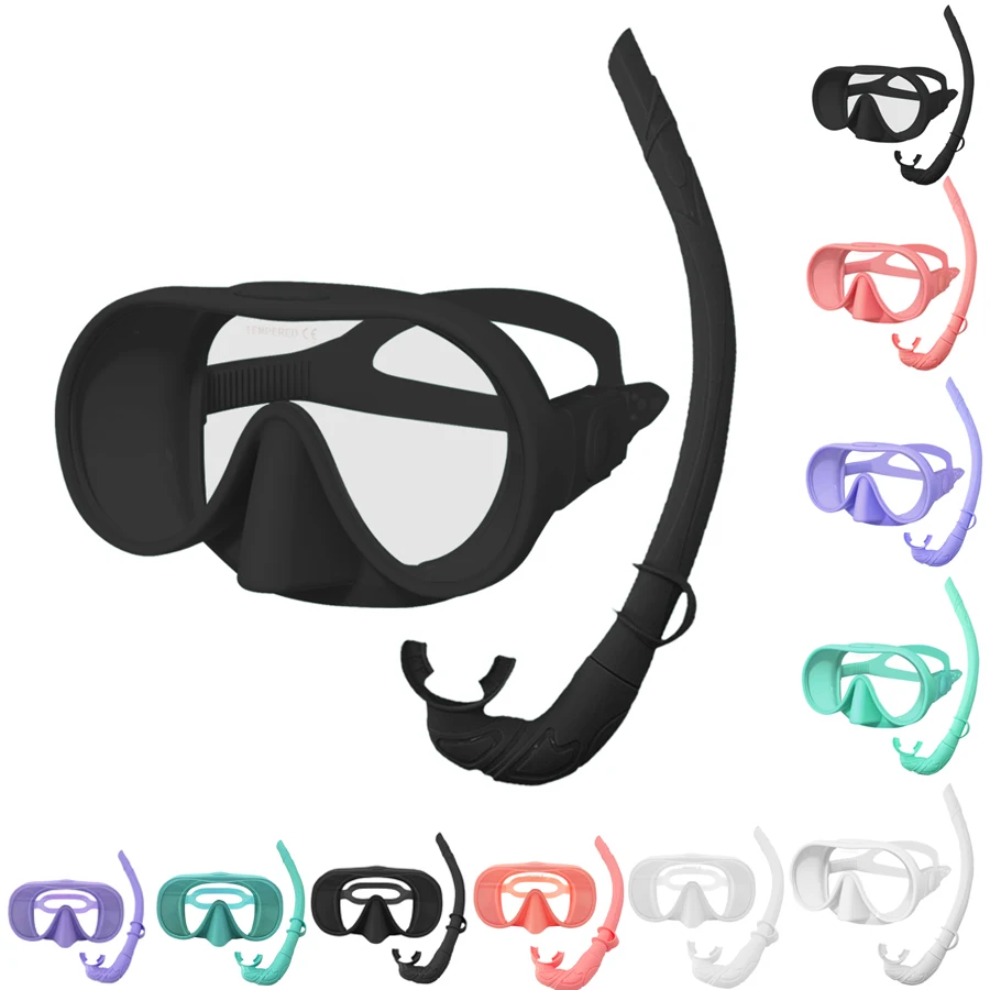 Espejo facial de buceo, antivaho 180 °   Espejo facial para snorkel, máscara de buceo en aguas profundas, gafas de buceo con tubo respiratorio