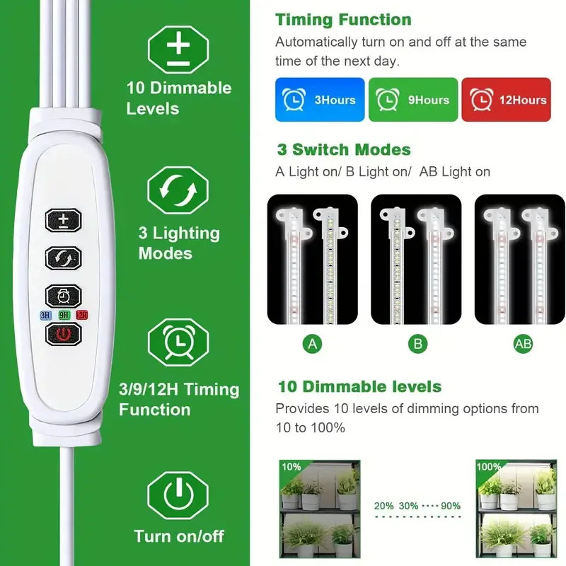 Led Wachsen Licht USB Timer Phyto Lampe Pflanzen Dimmbare LED Lampe Phytolamps Volle Spektrum Hydrokultur Wachsende Lampen LED Pflanze Licht