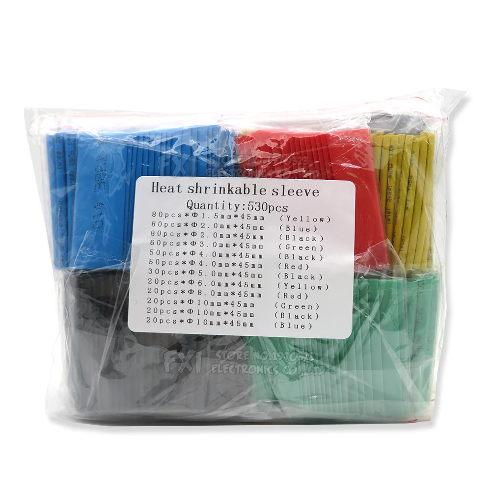 164 Chiếc 127 Chiếc 328 Chiếc 530 Chiếc Nhiệt-Thu Nhỏ TubingThermoresistant Ống Bộ Ibuw Điện Kết Nối Dây Cáp Cách Nhiệt sleeving