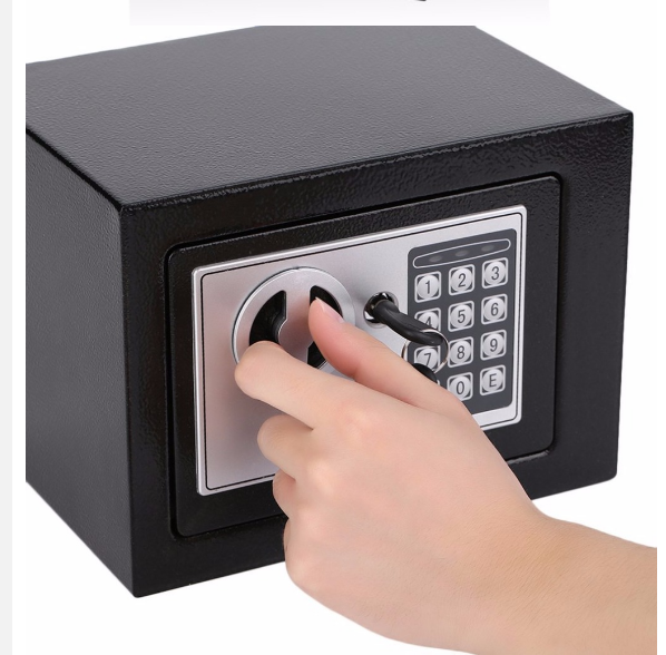 Digital Safe Box Mini Steel Safes Money Bank Small Household Password Key Safety Security Box Keep Cash Jewelry Document