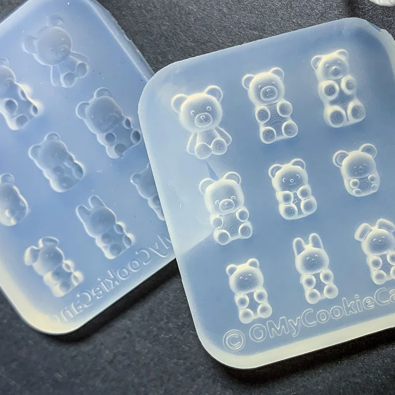 DIY ミニクマイヤリングネイルモールドエポキシ樹脂モールドジュエリーツールジュエリーモールドジュエリーアクセサリー