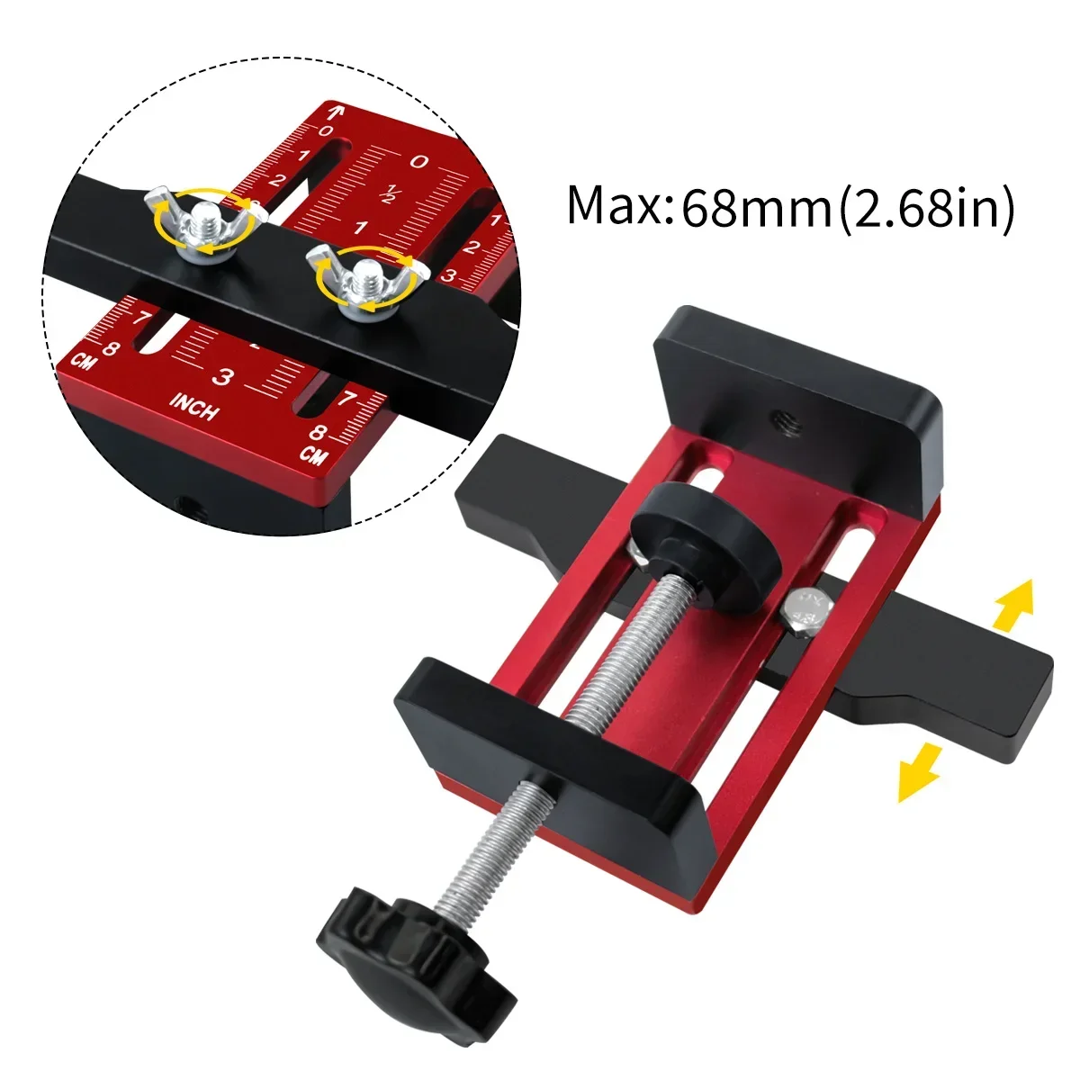 Alumínio Cabinet Door Positioning Jig, Medição de Precisão, Perfuração Tool,Manual Tool Kit para Home Renovation, sem energia necessária