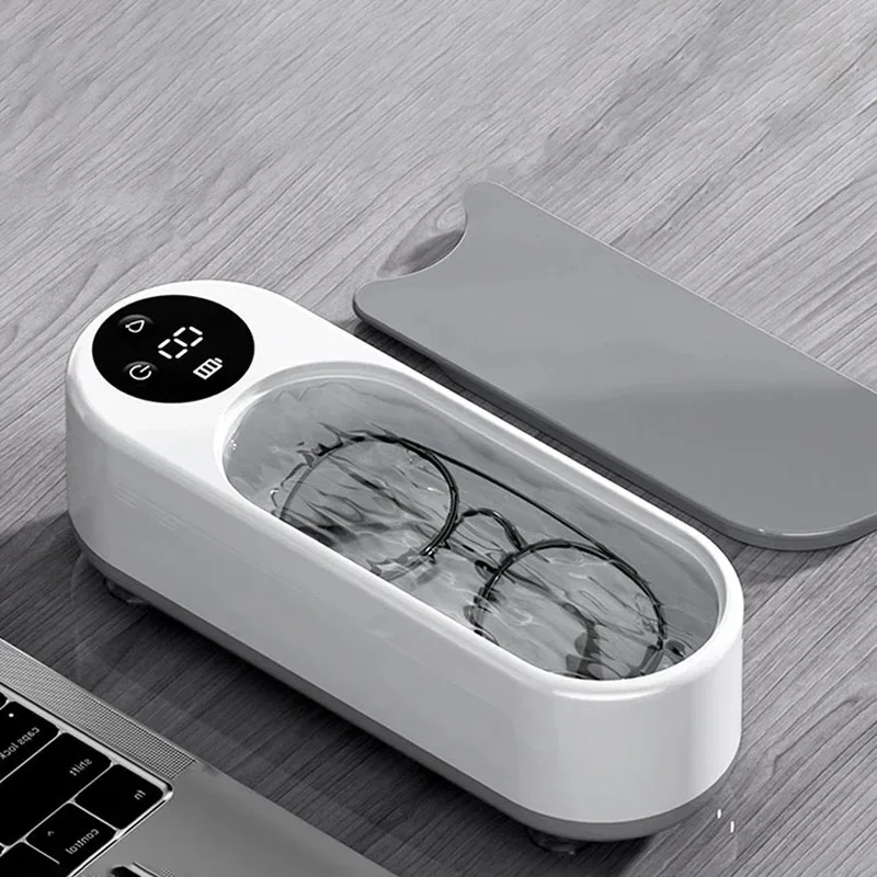 1 máquina limpiadora de gafas ultrasónica de alta frecuencia: Control inalámbrico, limpieza multiusos para gafas y accesorios