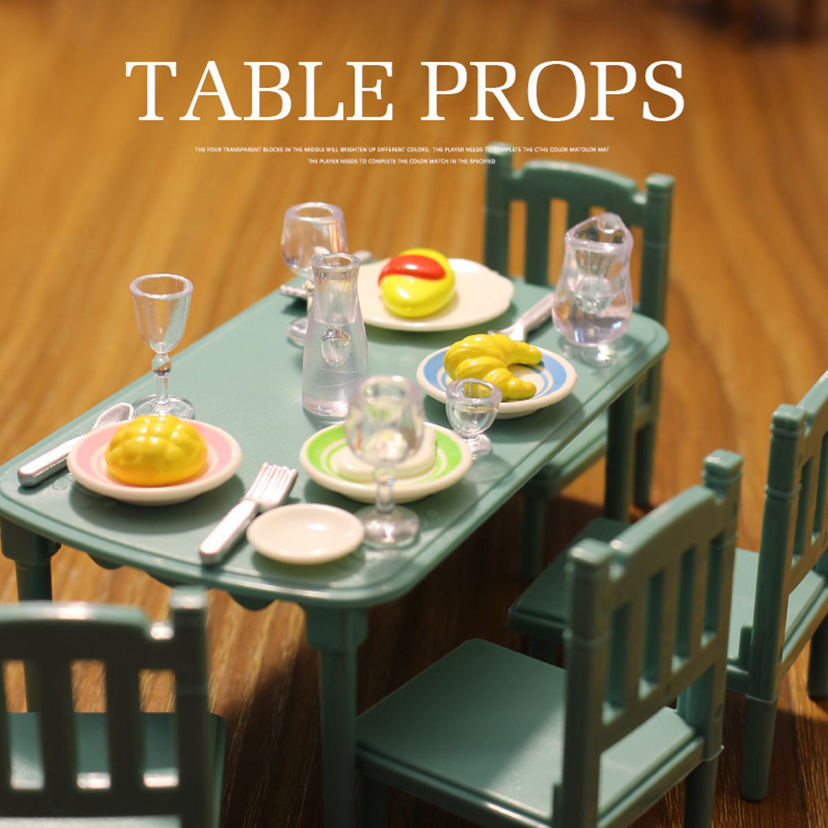 1:12 미니어처 가구 포레스트 패밀리 주방 장난감 식탁 인형 집 액세서리 욕실 가장 놀이 여아용 선물 장난감