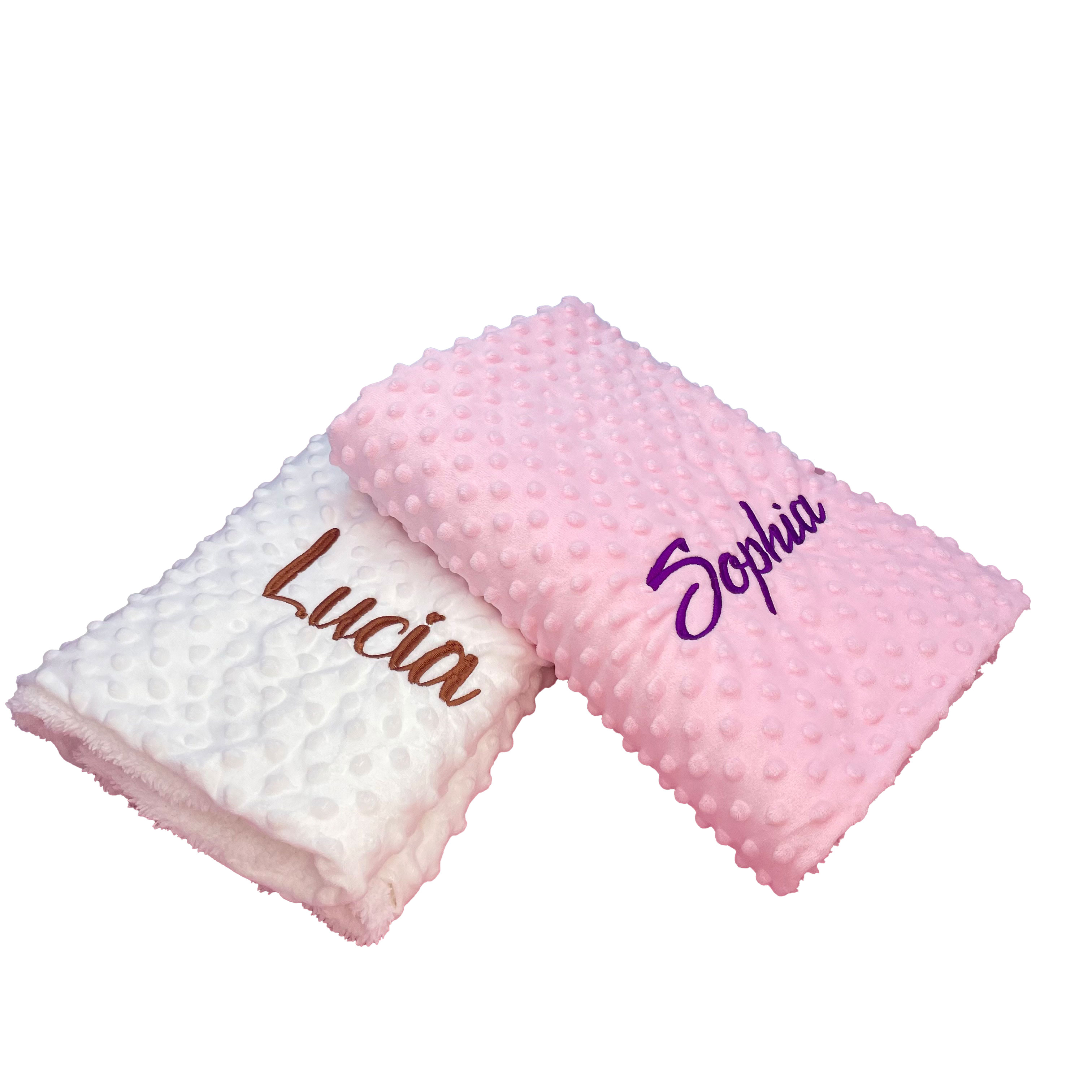 Coperta per neonati personalizzata Passeggino per neonati Bambole che dormono Coperta personalizzata con nome Morbido peluche Succhietto Placare Asciugamano Copri regalo