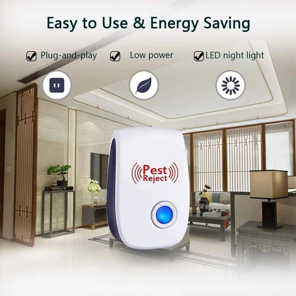 Safe Ultrasonic Pest Repellent Mouse Cockroach Mosquito Insect Repeller Effective Essential for Home Summer Pest Exterminato New